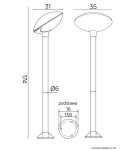 Lampy ogrodowe stojące - SU-MA Tao TAO 1 174 cm Stojaca - produkt 4