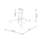 Lampy sufitowe loftowe - industrialne - Sollux Żyrandol EMBER 3 biały SL.1474 - product 10