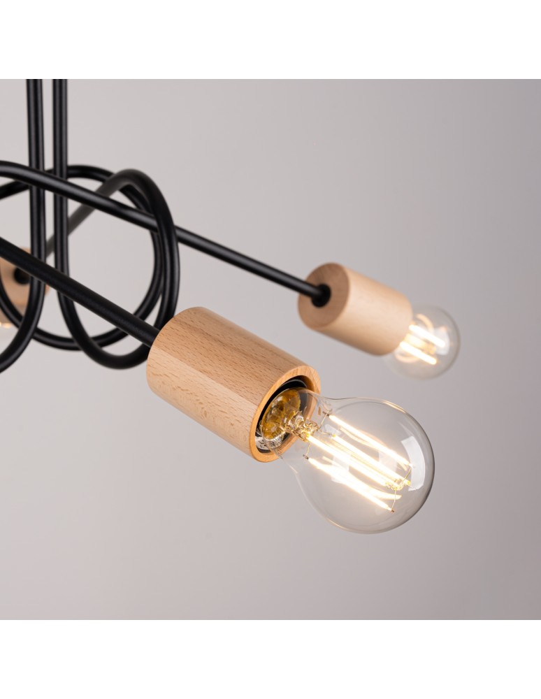 Sollux Żyrandol EMBER 5 czarny SL.1478 Sollux Żyrandol EMBER 5 czarny SL.1478