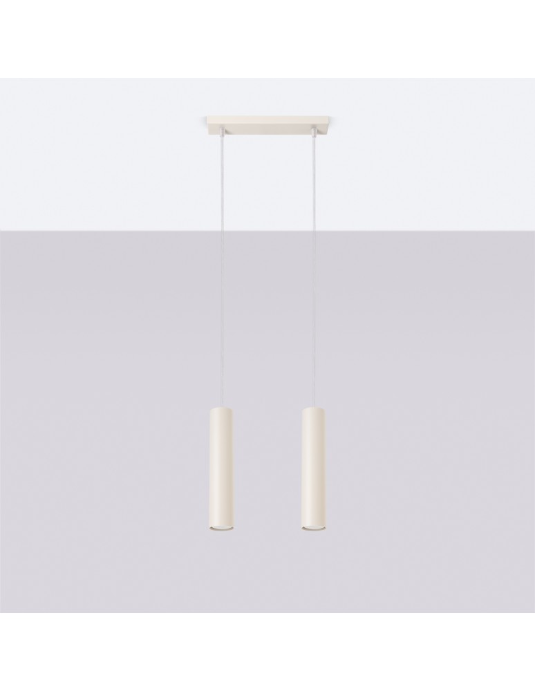 Sollux Lampa wisząca LAGOS 2 beżowa SL.1480 Sollux Lampa wisząca LAGOS 2 beżowa SL.1480