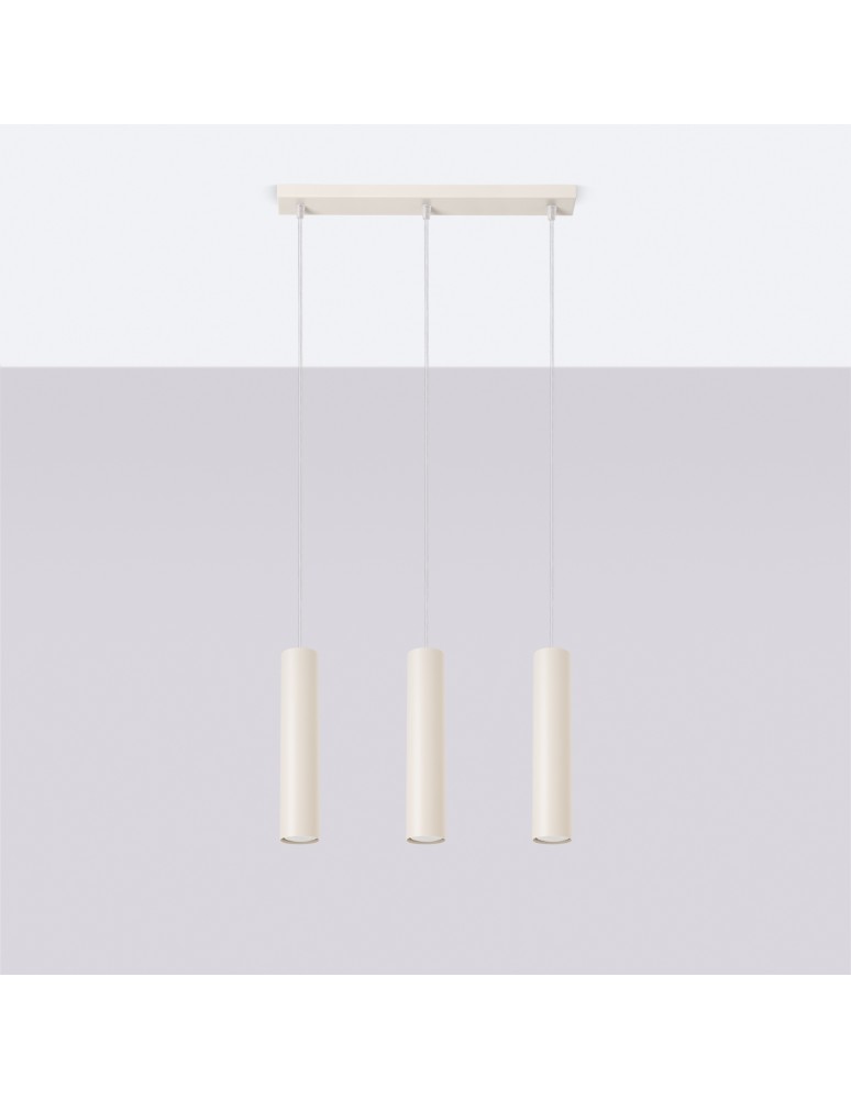 Sollux Lampa wisząca LAGOS 3L beżowa SL.1481 Sollux Lampa wisząca LAGOS 3L beżowa SL.1481