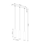 Sollux Lampa wisząca LAGOS 3L beżowa SL.1481 Sollux Lampa wisząca LAGOS 3L beżowa SL.1481