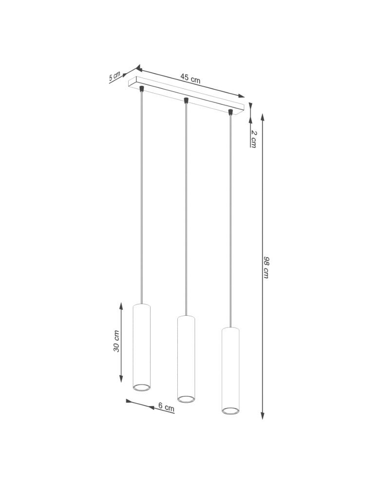 Sollux Lampa wisząca LAGOS 3L beżowa SL.1481 Sollux Lampa wisząca LAGOS 3L beżowa SL.1481