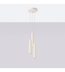 Sollux Lampa wisząca LAGOS 3P beżowa SL.1482 Sollux Lampa wisząca LAGOS 3P beżowa SL.1482