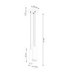 Sollux Lampa wisząca LAGOS 3P beżowa SL.1482 Sollux Lampa wisząca LAGOS 3P beżowa SL.1482