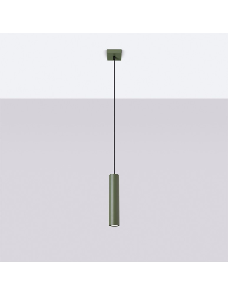 Sollux Lampa wisząca LAGOS 1 zielona oliwka SL.1484 Sollux Lampa wisząca LAGOS 1 zielona oliwka SL.1484