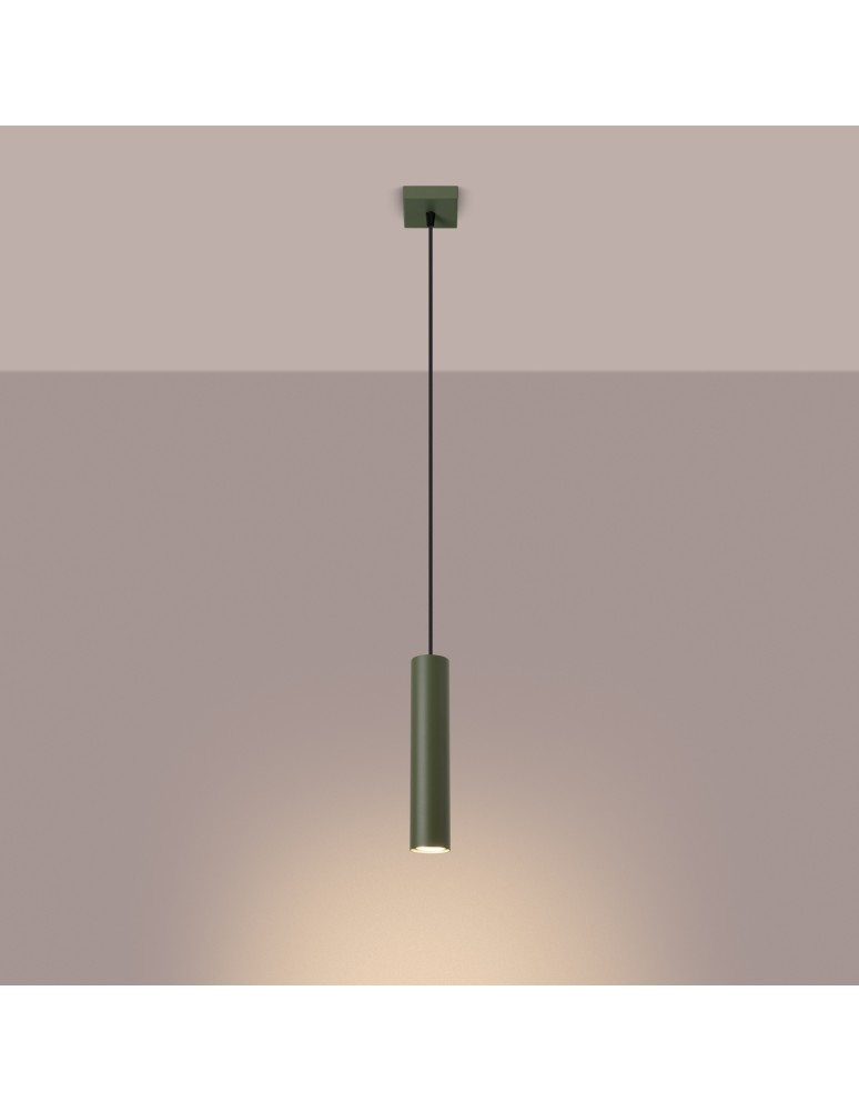 Sollux Lampa wisząca LAGOS 1 zielona oliwka SL.1484 Sollux Lampa wisząca LAGOS 1 zielona oliwka SL.1484