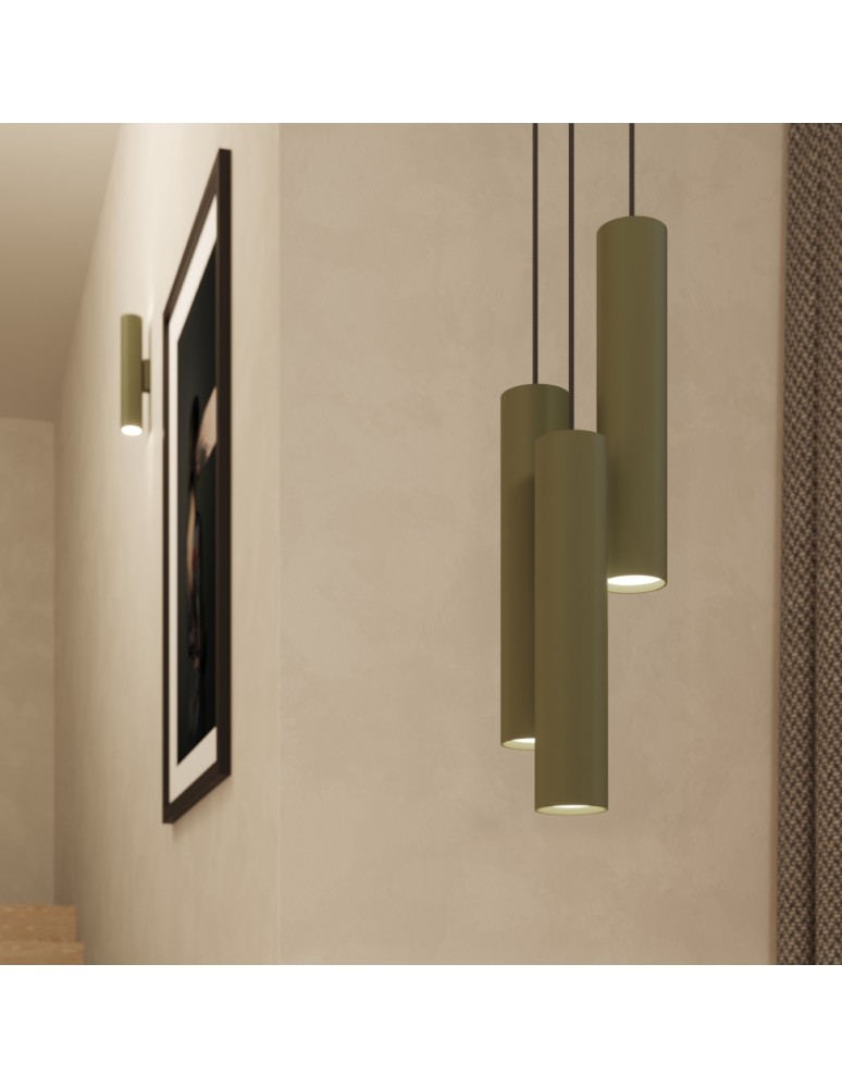 Sollux Lampa wisząca LAGOS 2 zielona oliwka SL.1485 Sollux Lampa wisząca LAGOS 2 zielona oliwka SL.1485