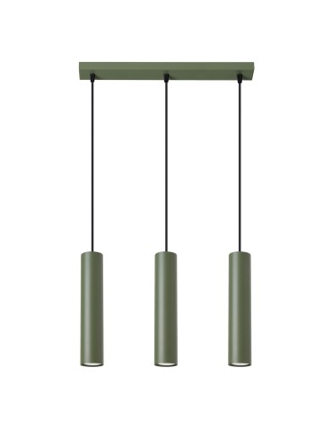 Sollux Lampa wisząca LAGOS 3L zielona oliwka SL.1486