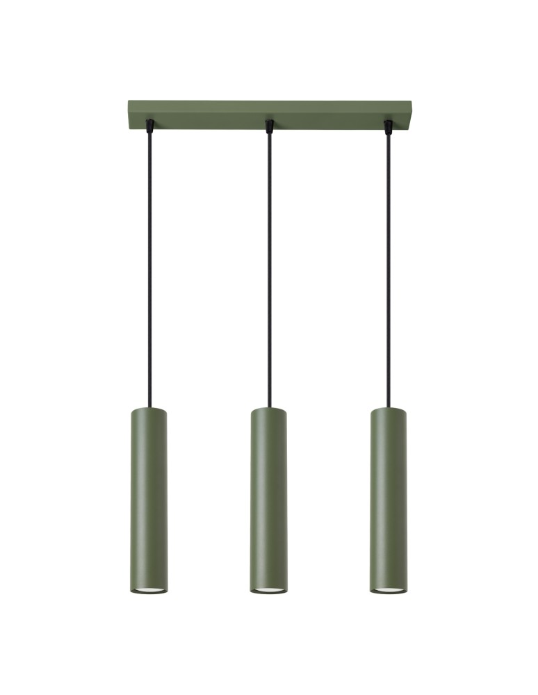 Sollux Lampa wisząca LAGOS 3L zielona oliwka SL.1486 Sollux Lampa wisząca LAGOS 3L zielona oliwka SL.1486