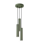 Lampy wiszące tuby - Sollux Lampa wisząca LAGOS 3P zielona oliwka SL.1487 - product 1