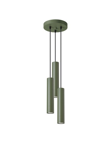 Sollux Lampa wisząca LAGOS 3P zielona oliwka SL.1487