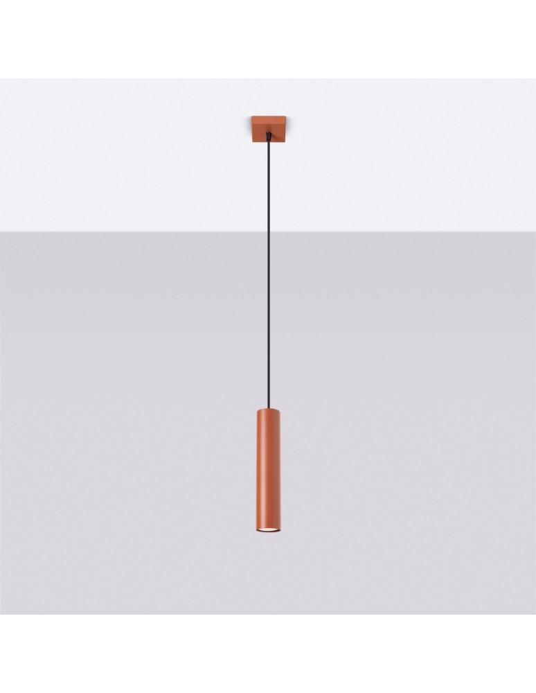Sollux Lampa wisząca LAGOS 1 ochra czerwona SL.1489 Sollux Lampa wisząca LAGOS 1 ochra czerwona SL.1489