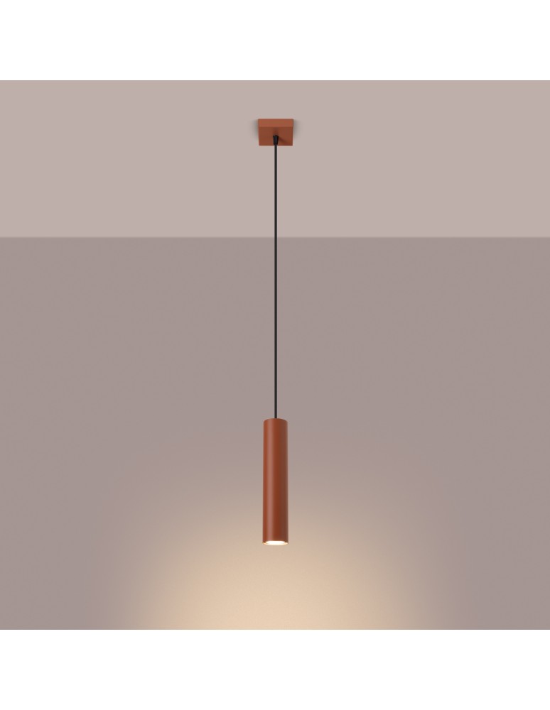 Sollux Lampa wisząca LAGOS 1 ochra czerwona SL.1489 Sollux Lampa wisząca LAGOS 1 ochra czerwona SL.1489