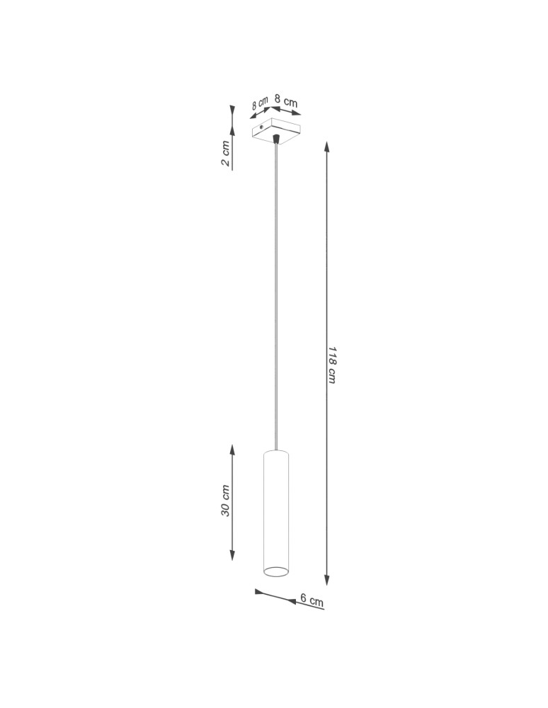 Sollux Lampa wisząca LAGOS 1 ochra czerwona SL.1489 Sollux Lampa wisząca LAGOS 1 ochra czerwona SL.1489
