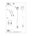 Sollux Lampa wisząca LAGOS 1 ochra czerwona SL.1489 Sollux Lampa wisząca LAGOS 1 ochra czerwona SL.1489