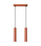 Lampy wiszące tuby - Sollux Lampa wisząca LAGOS 2 ochra czerwona SL.1490 - product 1
