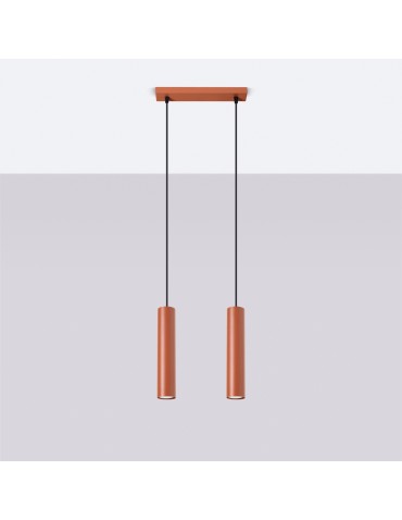 Sollux Lampa wisząca LAGOS 2 ochra czerwona SL.1490 - produkt 2