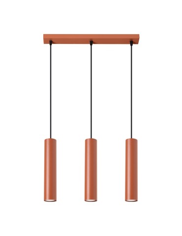 Sollux Lampa wisząca LAGOS 3L ochra czerwona SL.1491