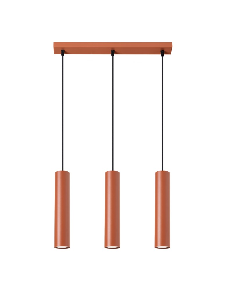 Sollux Lampa wisząca LAGOS 3L ochra czerwona SL.1491 Sollux Lampa wisząca LAGOS 3L ochra czerwona SL.1491