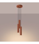 Sollux Lampa wisząca LAGOS 3P ochra czerwona SL.1492 Sollux Lampa wisząca LAGOS 3P ochra czerwona SL.1492