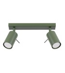 Lampy sufitowe regulowane - spoty - Sollux Plafon RING 2 zielony oliwkowy SL.1501 - product 1