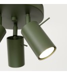 Lampy sufitowe regulowane - spoty - Sollux Plafon RING 3P zielony oliwkowy SL.1503 - product 6