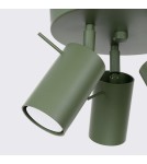 Lampy sufitowe regulowane - spoty - Sollux Plafon RING 3P zielony oliwkowy SL.1503 - product 7