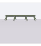 Lampy sufitowe regulowane - spoty - Sollux Plafon RING 4L zielony oliwkowy SL.1504 - product 2
