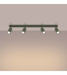 Lampy sufitowe regulowane - spoty - Sollux Plafon RING 4L zielony oliwkowy SL.1504 - product 3