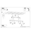 Lampy sufitowe regulowane - spoty - Sollux Plafon RING 4L zielony oliwkowy SL.1504 - product 10