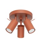 Lampy sufitowe regulowane - spoty - Sollux Plafon RING 3P ochra czerwona SL.1509 - product 1