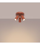 Lampy sufitowe regulowane - spoty - Sollux Plafon RING 3P ochra czerwona SL.1509 - product 3