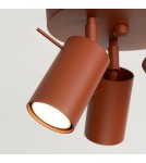 Lampy sufitowe regulowane - spoty - Sollux Plafon RING 3P ochra czerwona SL.1509 - product 6