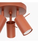 Lampy sufitowe regulowane - spoty - Sollux Plafon RING 3P ochra czerwona SL.1509 - product 7