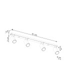 Sollux Plafon RING 4L ochra czerwona SL.1510 Sollux Plafon RING 4L ochra czerwona SL.1510