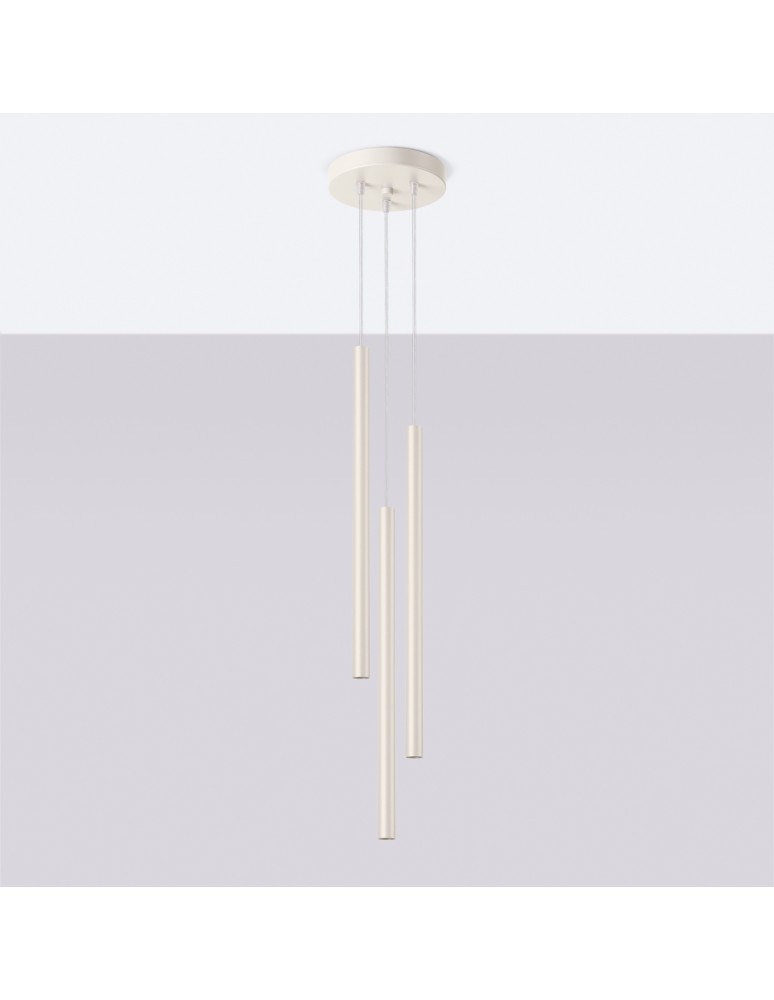 Sollux Lampa wisząca PASTELO 3P beżowa SL.1515 Sollux Lampa wisząca PASTELO 3P beżowa SL.1515