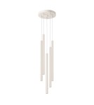 Lampy wiszące tuby - Sollux Lampa wisząca PASTELO 5P beżowa SL.1516 - product 1