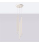 Lampy wiszące tuby - Sollux Lampa wisząca PASTELO 5P beżowa SL.1516 - product 2