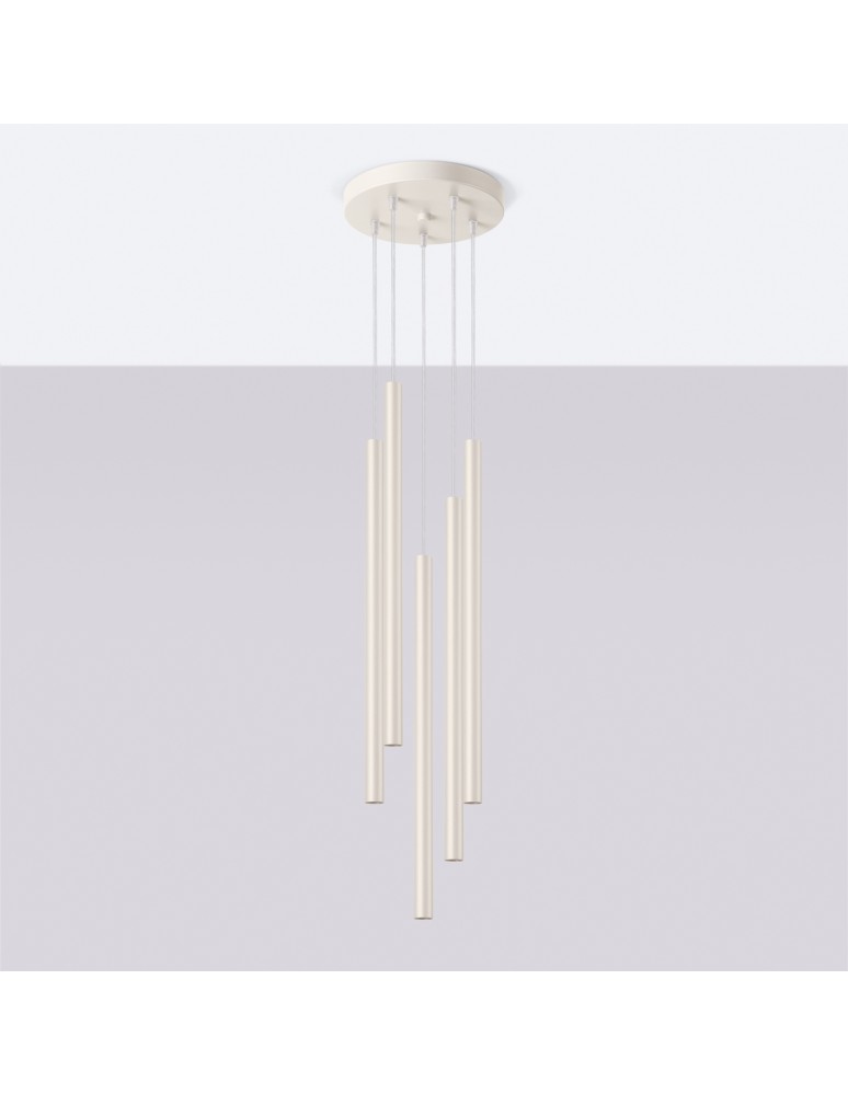 Sollux Lampa wisząca PASTELO 5P beżowa SL.1516