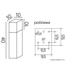 Lampy ogrodowe stojące - SU-MA CUBE MAX 40cm 1x20W E27 230V Czarny CB-MAX 400 BL Stojąca - produkt 4