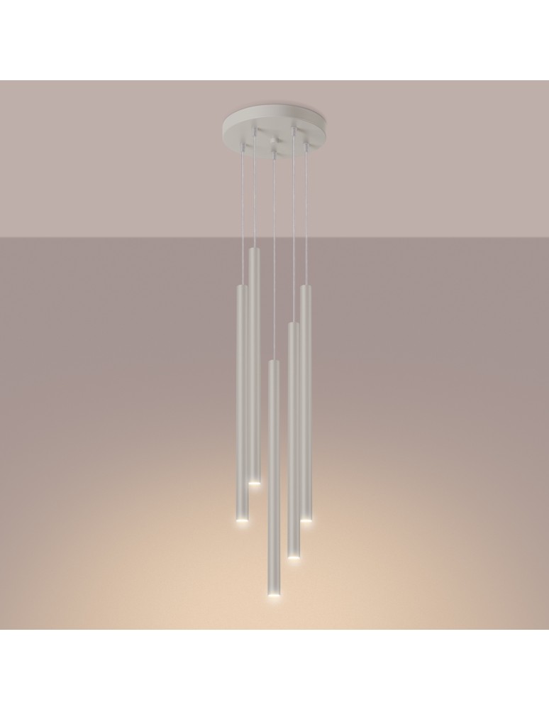 Sollux Lampa wisząca PASTELO 5P beżowa SL.1516
