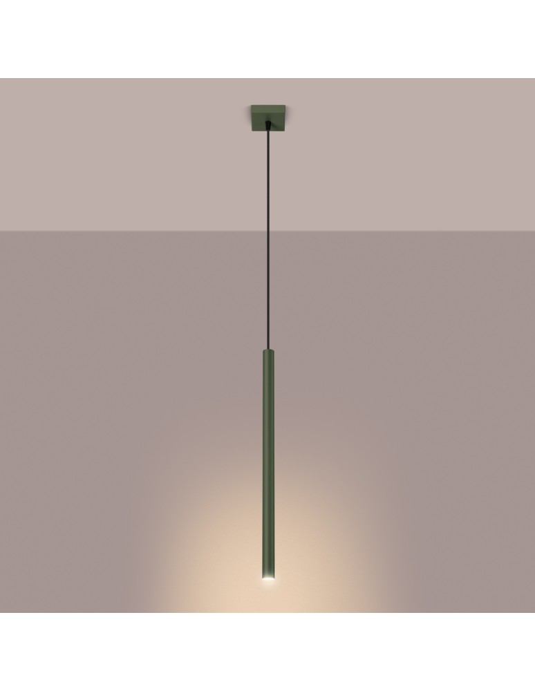 Sollux Lampa wisząca PASTELO 1 zielona oliwka SL.1518 Sollux Lampa wisząca PASTELO 1 zielona oliwka SL.1518