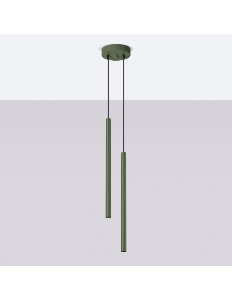 Sollux Lampa wisząca PASTELO 2 zielona oliwka SL.1519 Sollux Lampa wisząca PASTELO 2 zielona oliwka SL.1519