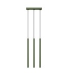 Lampy wiszące tuby - Sollux Lampa wisząca PASTELO 3 zielona oliwka SL.1520 - product 1