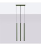 Lampy wiszące tuby - Sollux Lampa wisząca PASTELO 3 zielona oliwka SL.1520 - product 2