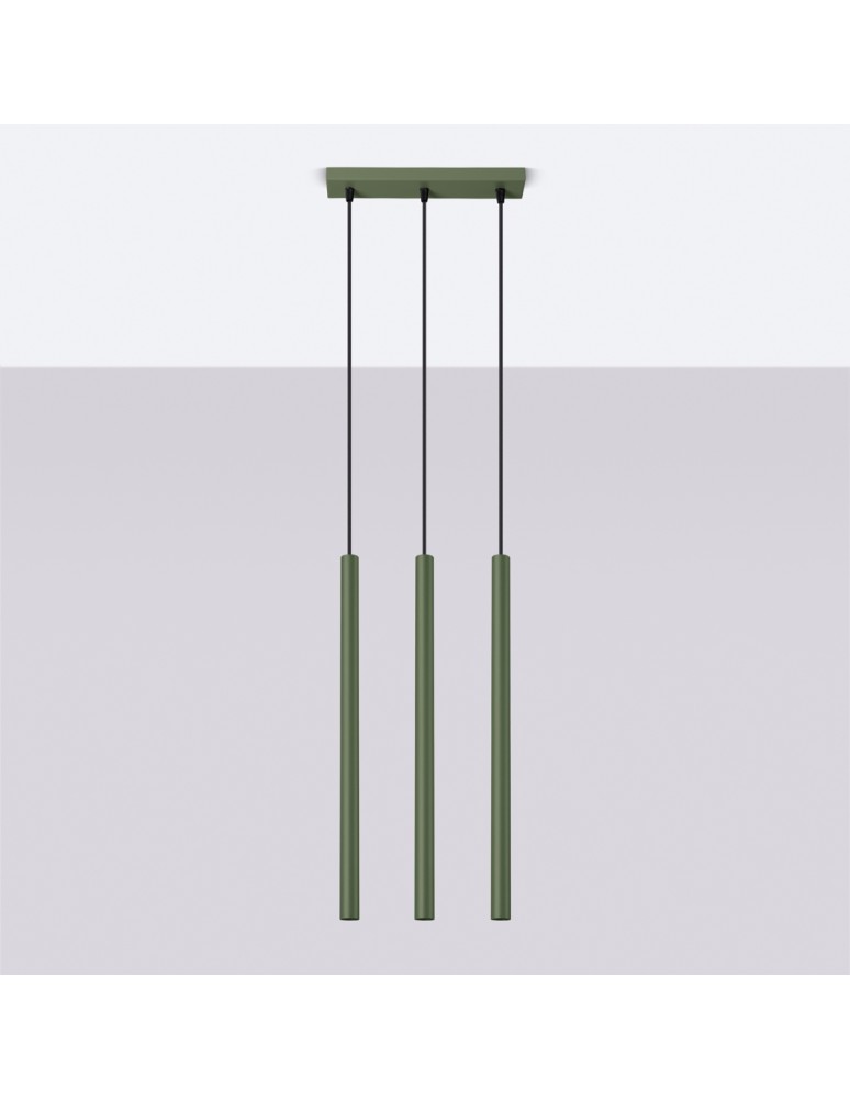Sollux Lampa wisząca PASTELO 3 zielona oliwka SL.1520