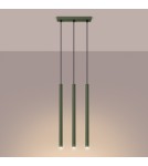 Lampy wiszące tuby - Sollux Lampa wisząca PASTELO 3 zielona oliwka SL.1520 - product 3
