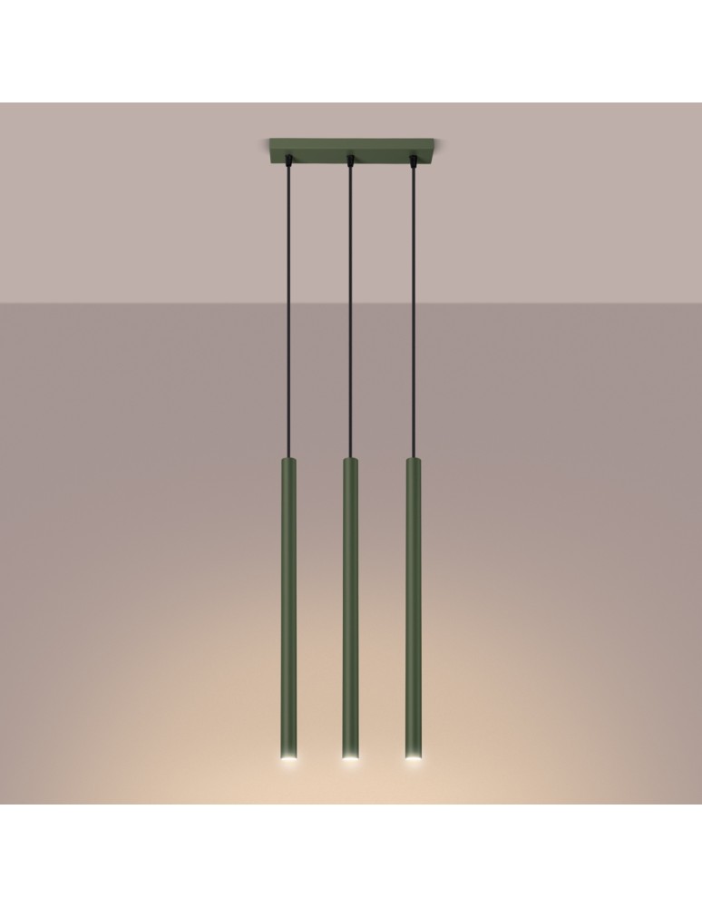 Sollux Lampa wisząca PASTELO 3 zielona oliwka SL.1520