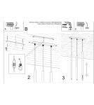 Lampy wiszące tuby - Sollux Lampa wisząca PASTELO 3 zielona oliwka SL.1520 - product 6